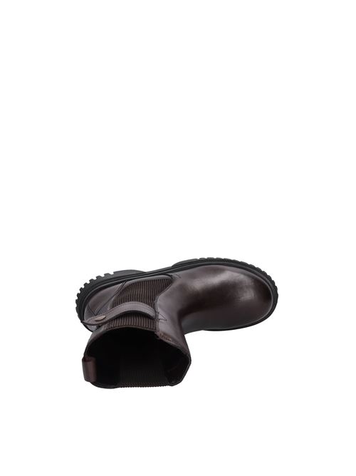 Leather ankle boots EMANUELLE VEE | 432M-500-10-SAX-/DKBROMARRONE